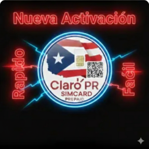 SimCard física - Nueva Activación Claro PR PREPAID + Recarga + Envío