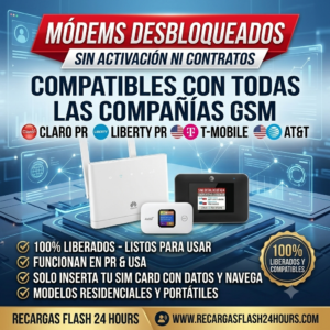 Modems desbloqueados sin Activación + Tech Support Online y envío USPS